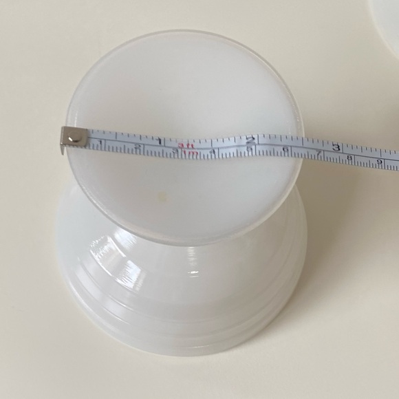 Vintage Platonite Sherbert Dish White Glass Dessert Bowls X2 - Picture 13 of 14